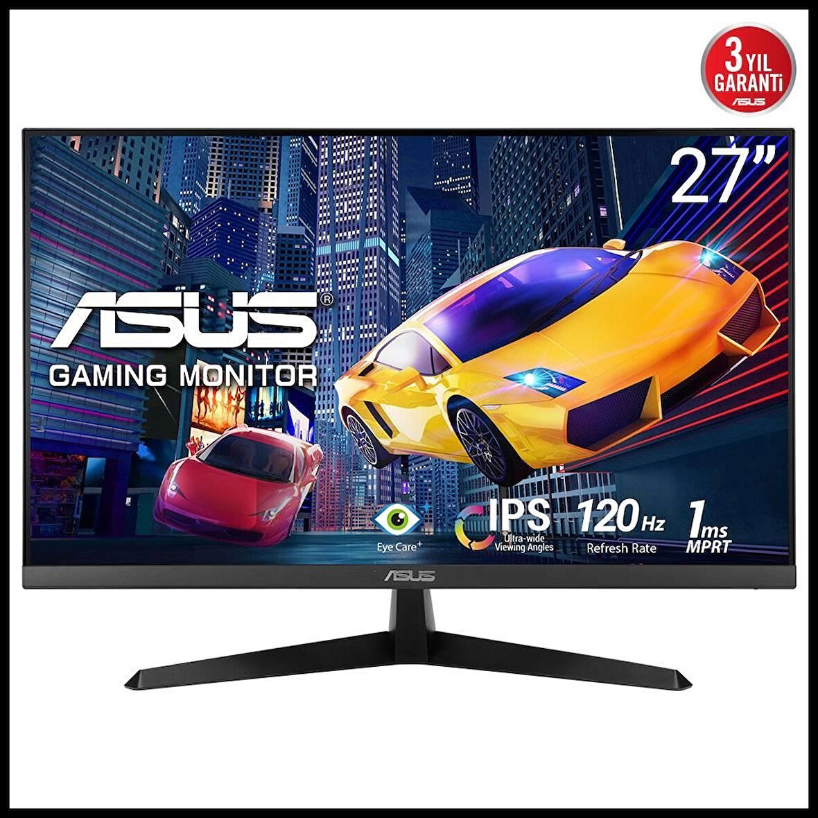 Asus Vy279hgr 27&quot; 1ms, 120hz, Full Hd, Hdmı, D-sub, Ips Led, Anti Bakteriyel, Mavi Işık Filtresi, Eye Care, Gamıng Monitör