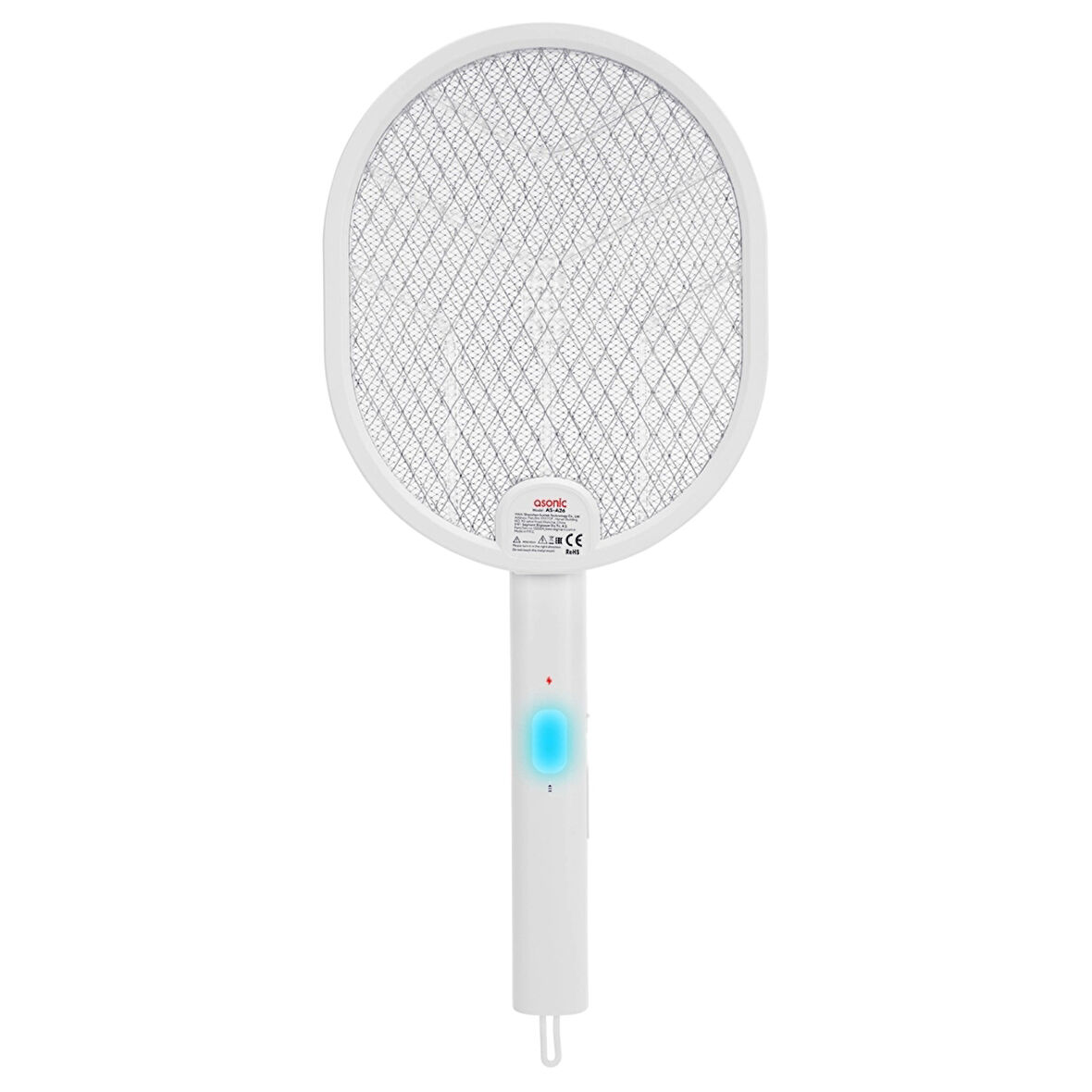 Asonıc As-a26, Beyaz, 3000v, Raket Tipi, Uv Mor Işıklı, 1200mah, Bataryalı, Şarj Edilebilir, Katlanabilir, Sinek Öldürücü