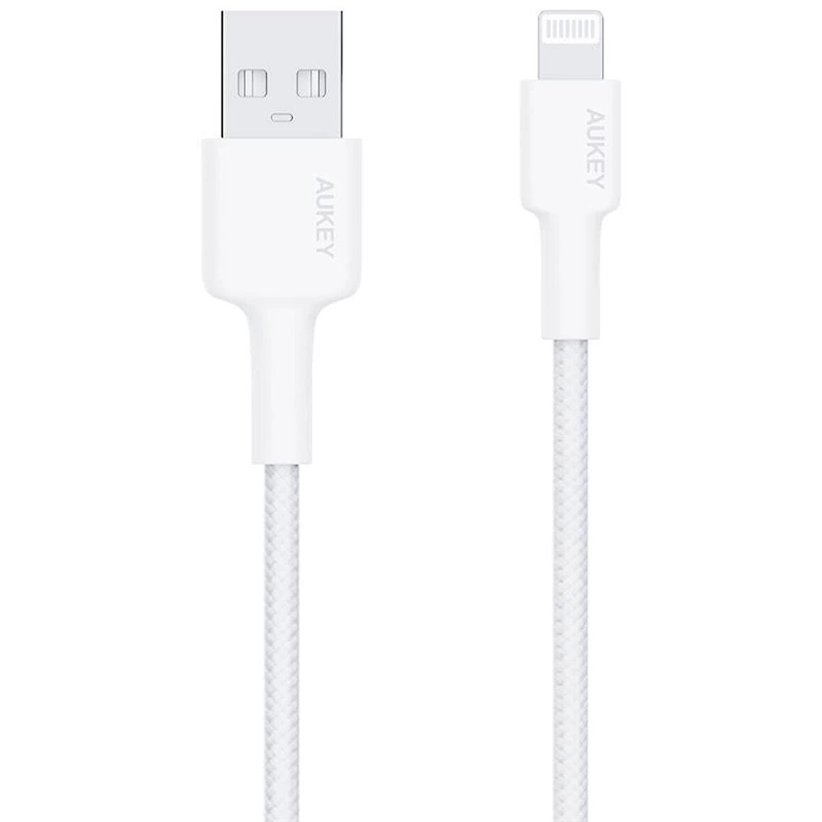 ONTECH - Aukey Cb-bal7-wh Naylon Örgülü Usb-a Lightning Kablosu 0.9mt
