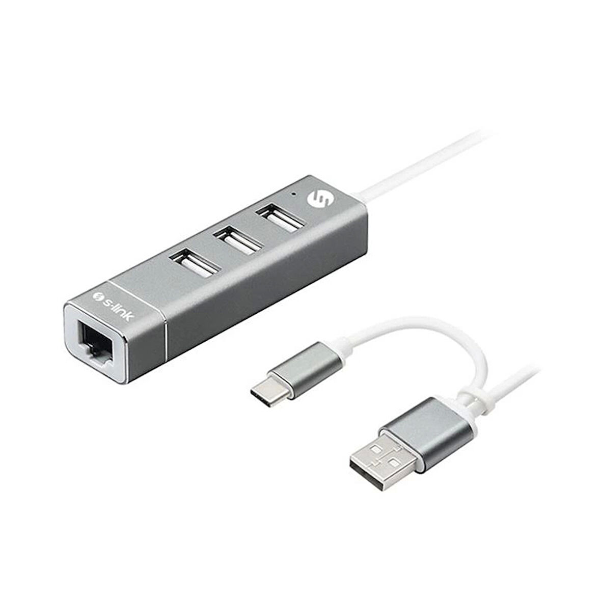 ONTECH - S-lınk Swapp Sw-u222 10/100mbps Type-c Usb 2.0 Usb Ethernet Adaptör