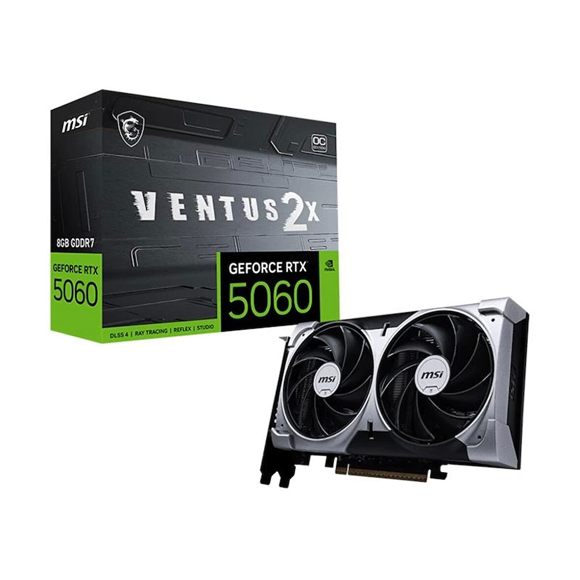 ONTECH - Msı Geforce Rtx5060 8g Ventus 2x Oc 8gb Gddr7 128bıt 1xhdmı 3xdp Ekran Kartı