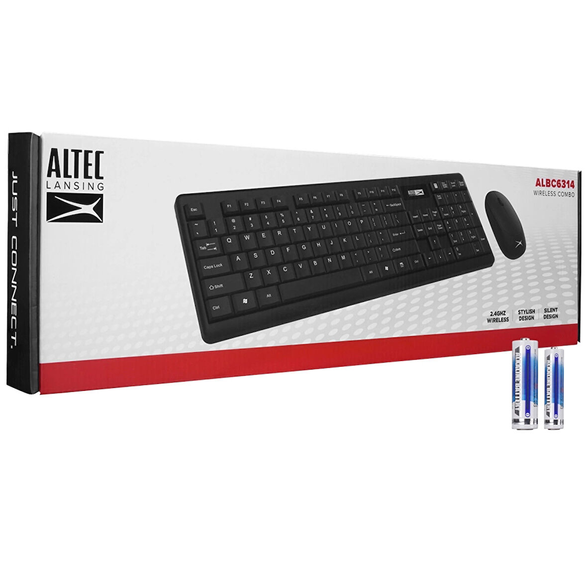 Altec Lansing Albc6314, Siyah, Türkçe Q, Kablosuz, Klavye Mouse Set