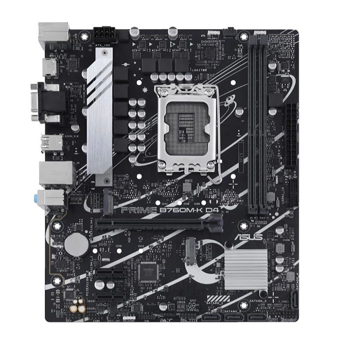 ONTECH - Asus Prıme B760m-k D4 Ddr4 5333mhz 1xvga 1xhdmı 2xm.2 Usb 3.2 Matx 1700p (12. / 13. Ve 14. Nesil İşlemci Uyumlu)