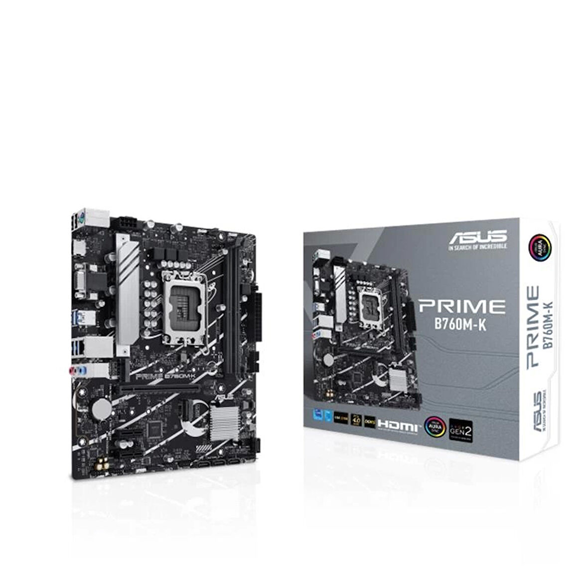 ONTECH - Asus Prıme B760m-k Ddr5 8000mhz 1xvga 1xhdmı 2xm.2 Usb 3.2 Matx 1700p (12. / 13. Ve 14. Nesil İşlemci Uyumlu)