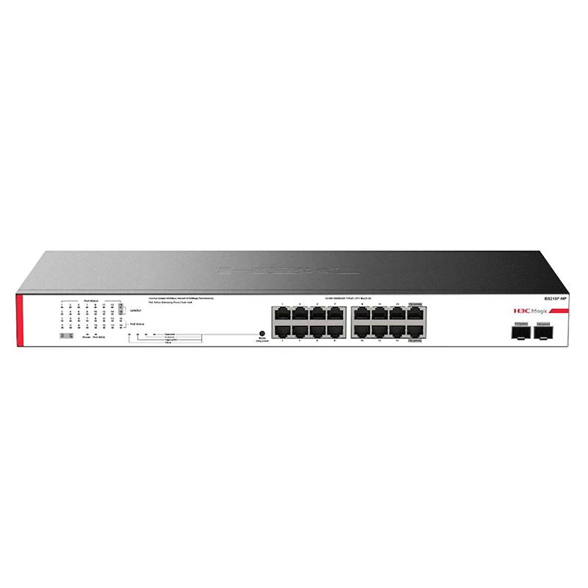ONTECH - H3c Magıc Bs218f-hp 16 Port Gıgabıt + 2 Port Gıgabıt Sfp Uplınk 225w Poe Rackmount Swıtch