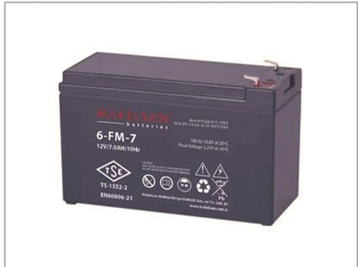 ONTECH - Makelsan 12v 7ah Tam Bakımsız Kuru Akü