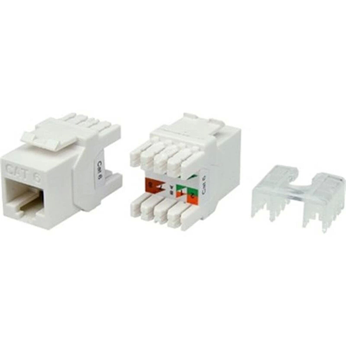 ONTECH - Uranıum Kj-uc6-18044 Cat6 Utp 180 Derece Keystone Jack Beyaz Renk