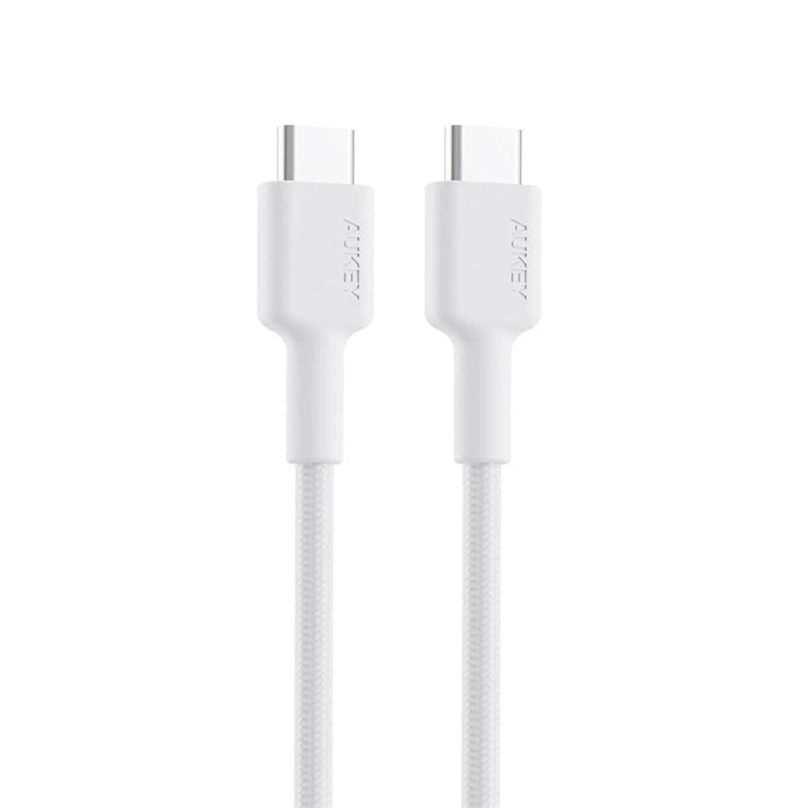 ONTECH - Aukey Cb-cd45-wh Pd Naylon Örgülü Type-c Type-c Şarj Kablosu 0.9mt