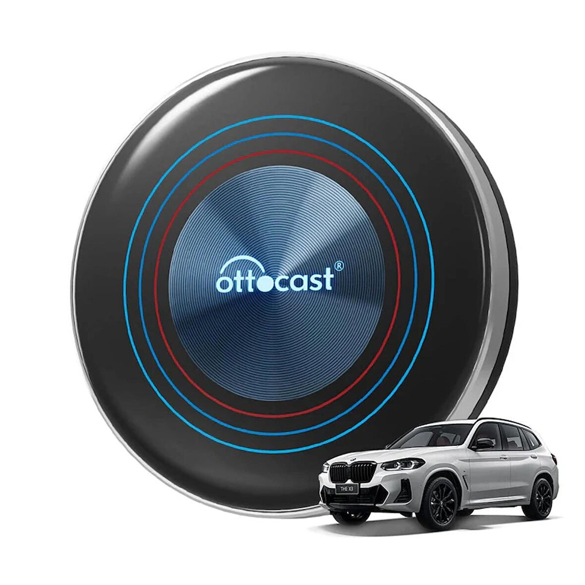 Ottocast OttoAibox i3 BMW, Android 13, Kablosuz/Wireless CarPlay Üzerinden SM6125 Android Box, Wi-Fi Hotspot, SIM Kart, Google Play Store, Netflix, Youtube Destekli (IMEI Kayıtlı)