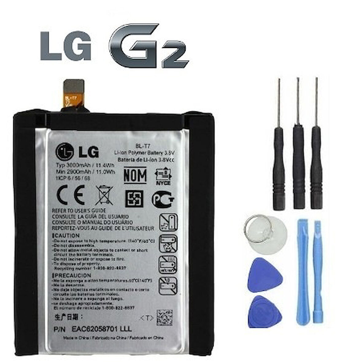 Lg G2 Batarya Pil D800 D801 BL-T7 3000 mAh