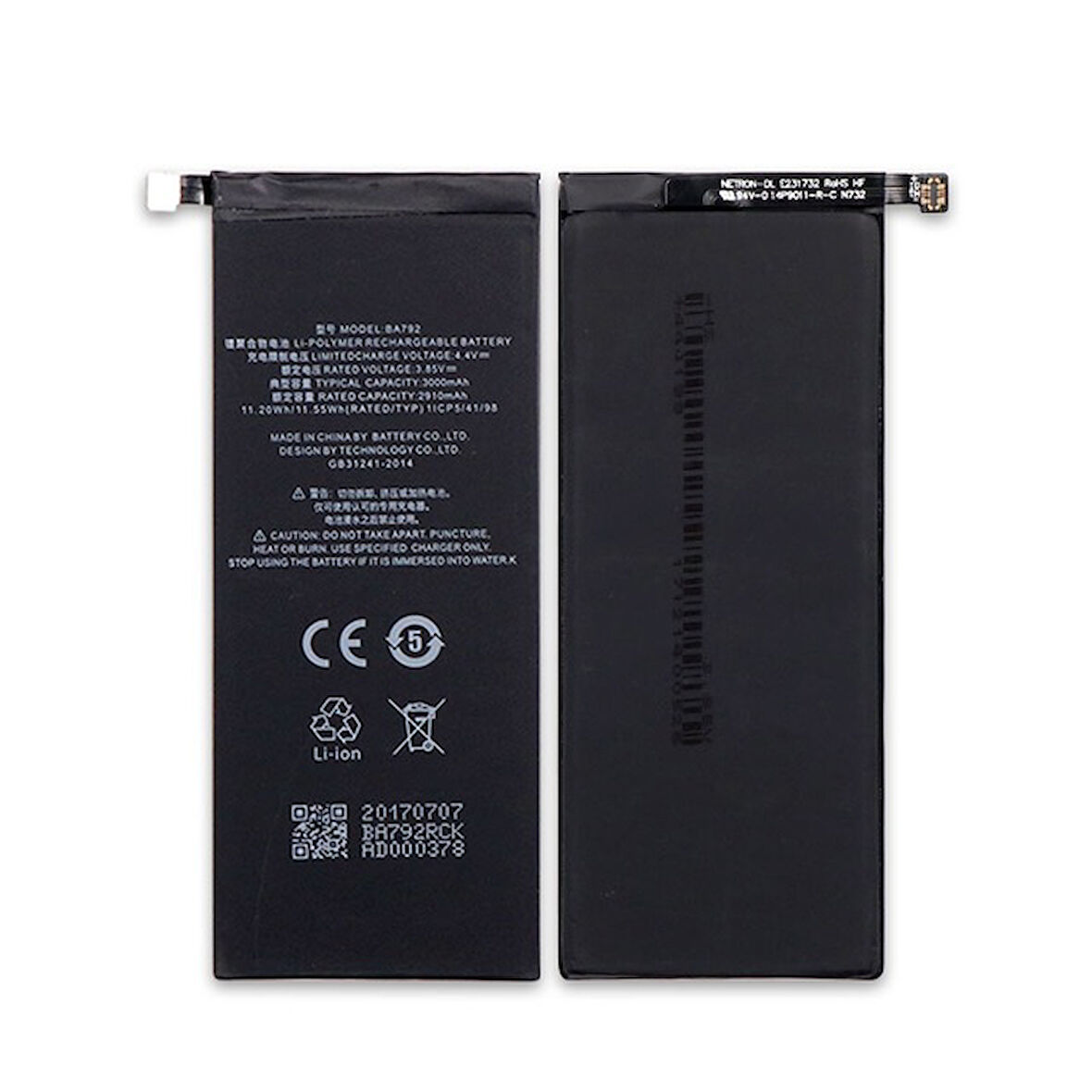 Meizu Pro 7 Batarya Pil Ba792 + Tamir Seti