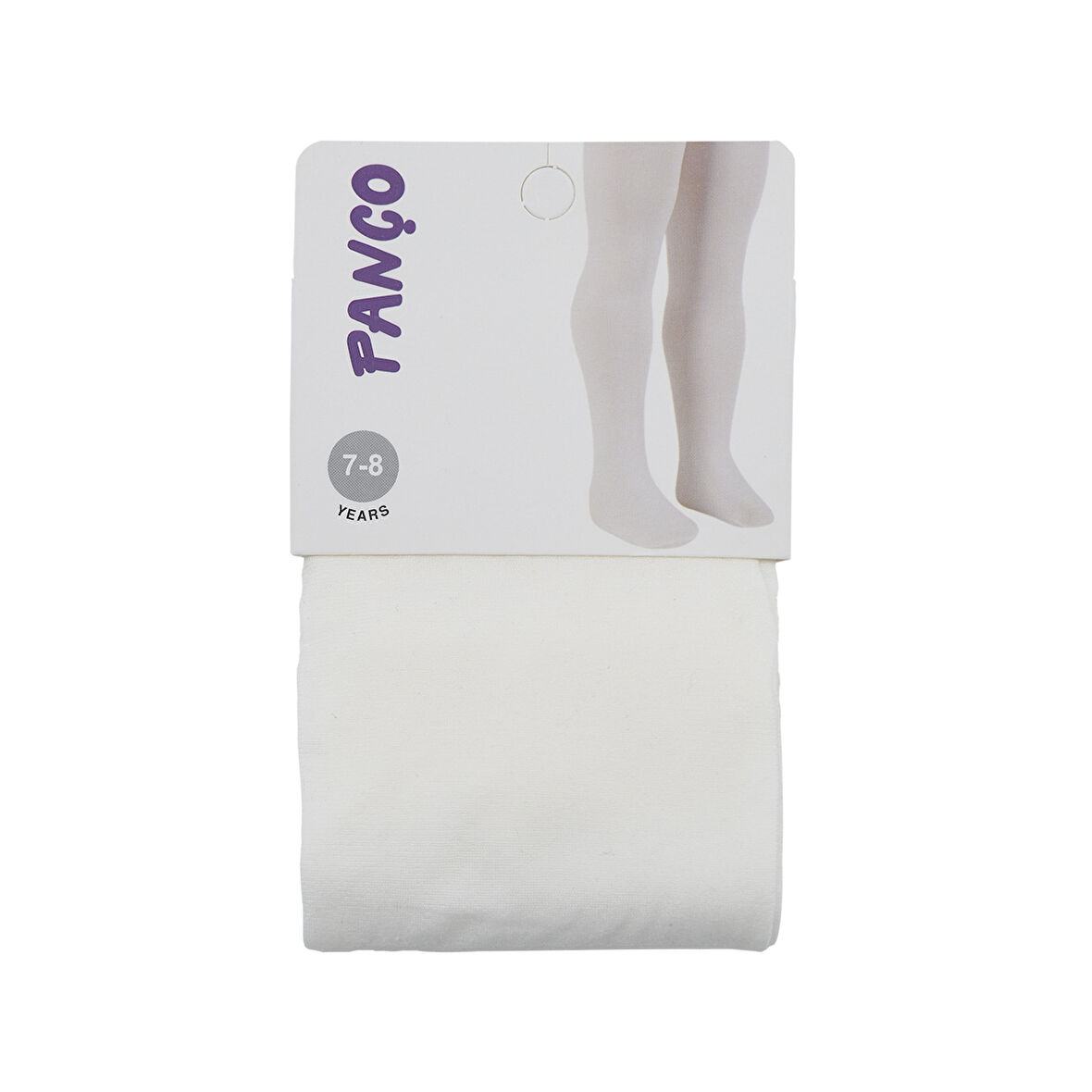 Kız Çocuk Düz Mikro Külotlu Çorap Ekru