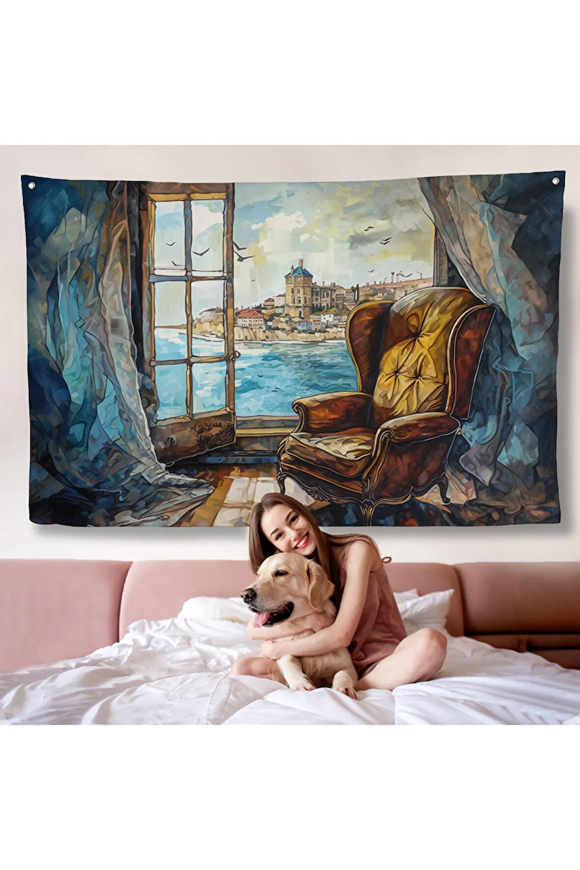 Deniz Manzarası ve Koltuk Duvar Örtüsü-7262