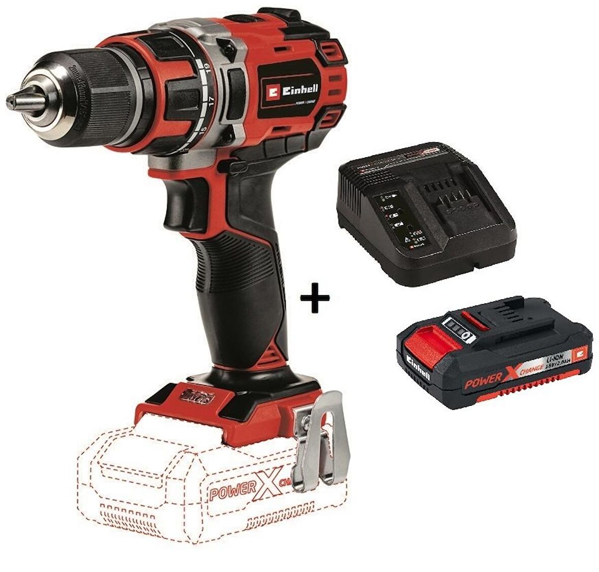 Einhell TE-CD 18/50 Li BL Matkap Vidalama + 2.0 Ah Starter Kit