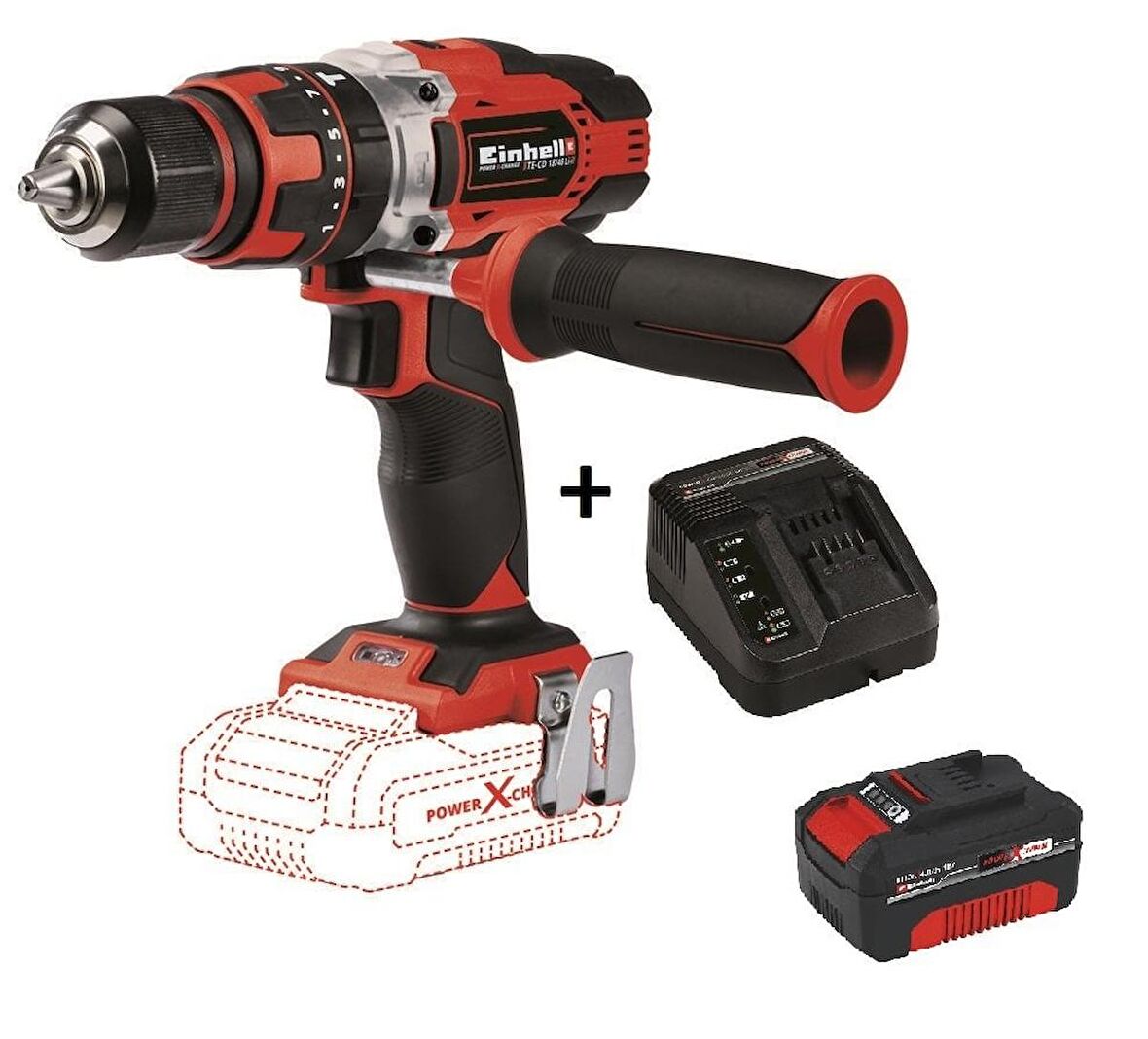 Einhell TE-CD 18/48 Li-i Darbeli Matkap + 4.0 Ah Starter Kit