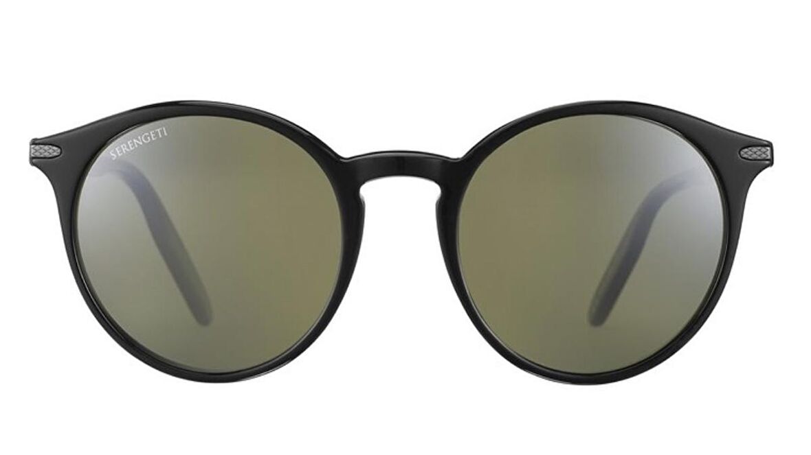 SERENGETI  LEONORA 8954 51  Unisex SİYAH Yuvarlak Çerçeve Güneş Gözlüğü
