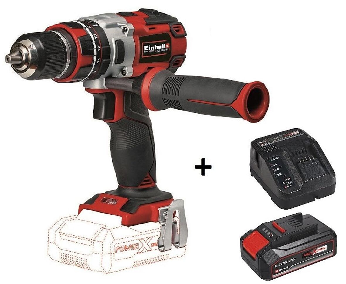 Einhell TE-CD 18 Li-i BL  Akülü Darbeli Matkap Vidalama + 2.5 Ah  Starter Kit