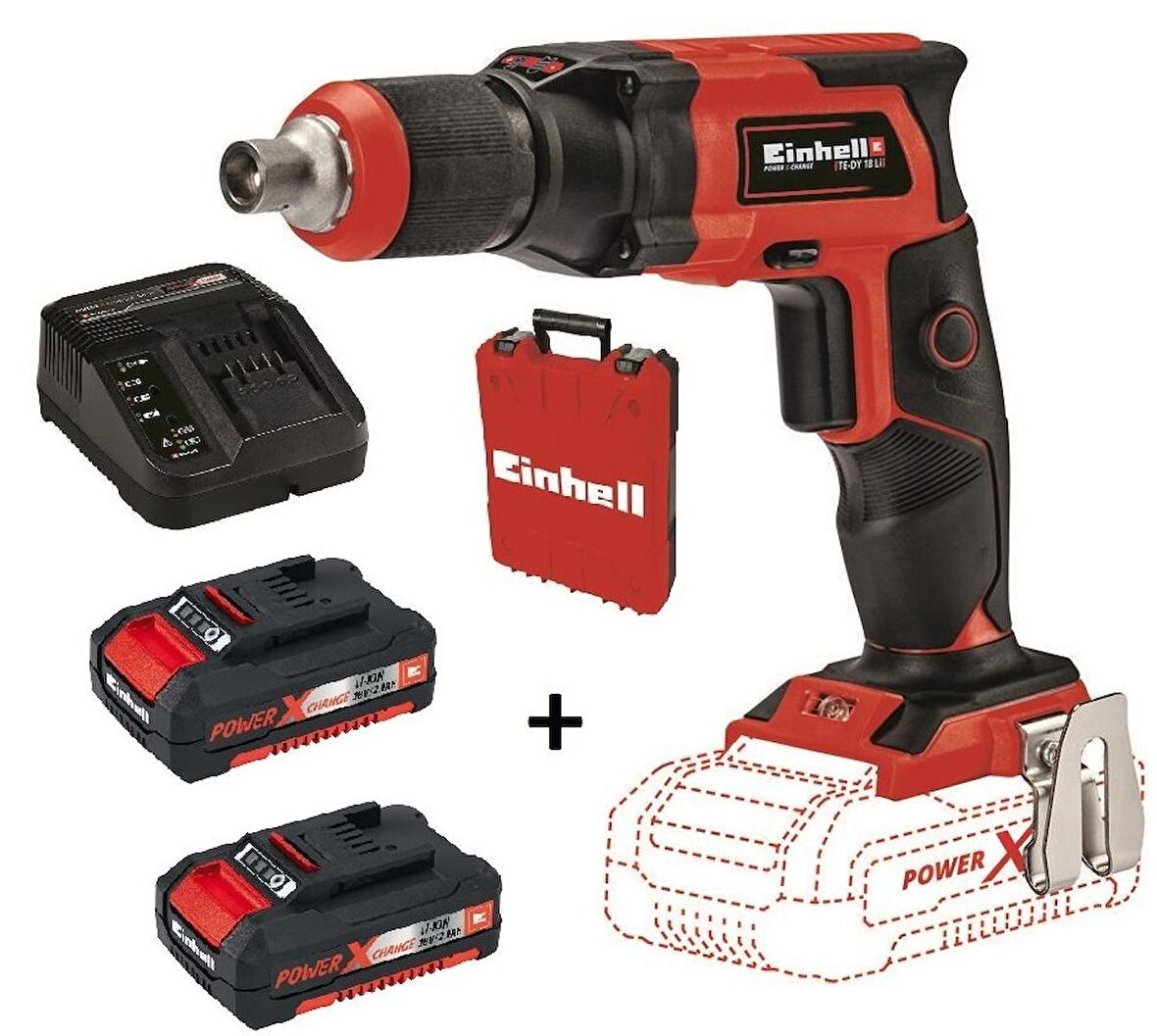 Einhell Te-Dy  Akülü Alçıpan Vidalama 18V + 2*2.0 Ah Starter Kit