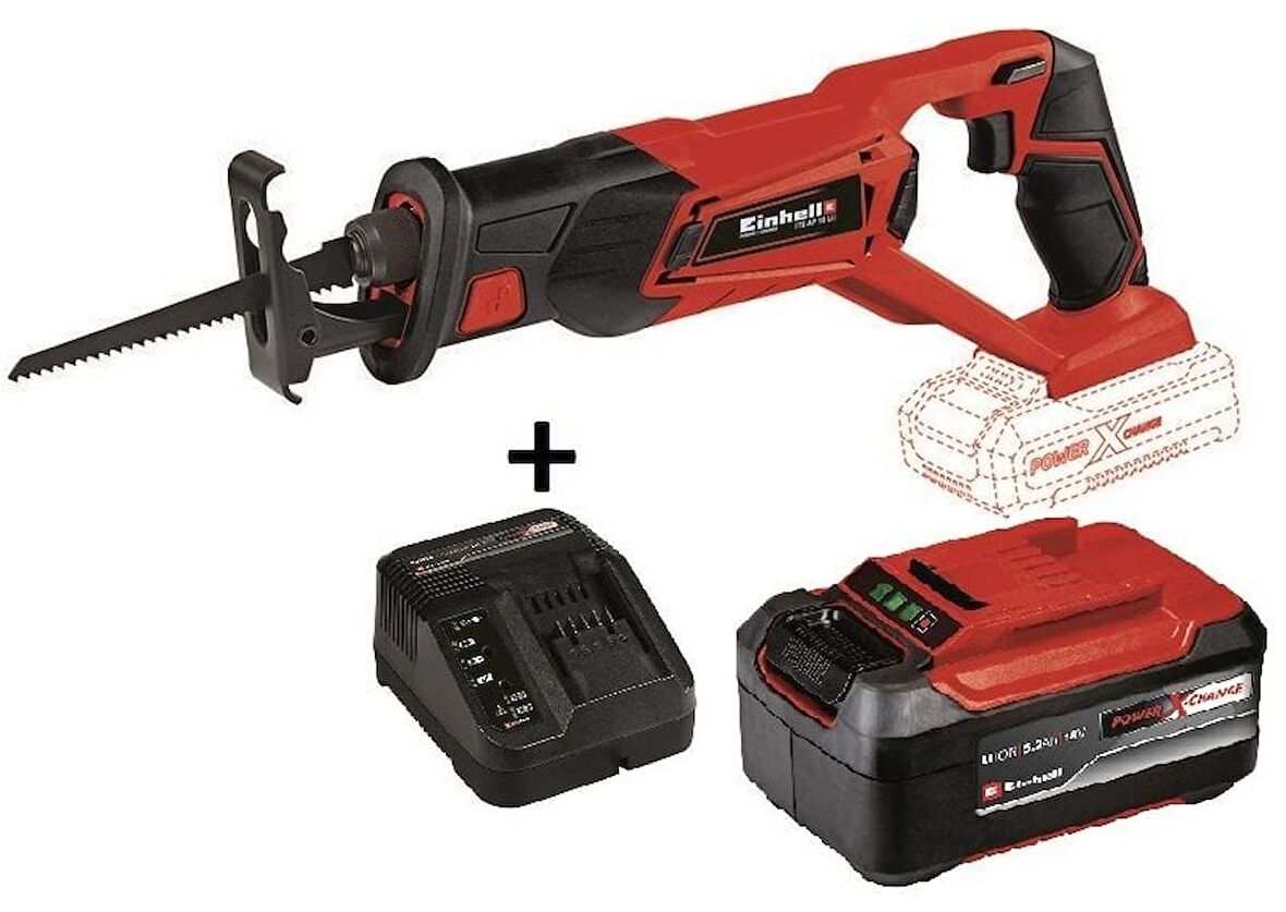 Einhell Akülü Panter Testere Te-Ap 18 Li Kit + 18V 5.2 Ah Plus Starter Kit