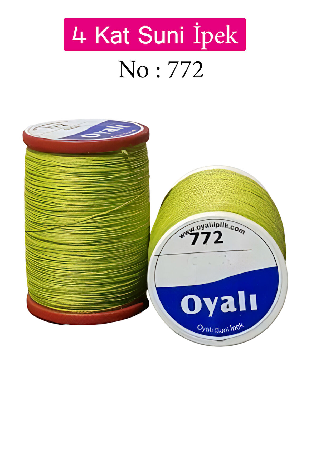 Oyalı 4 Kat Suni İpek İplik İğne Oyası Boncuk İpi Tığ Oyası No:772