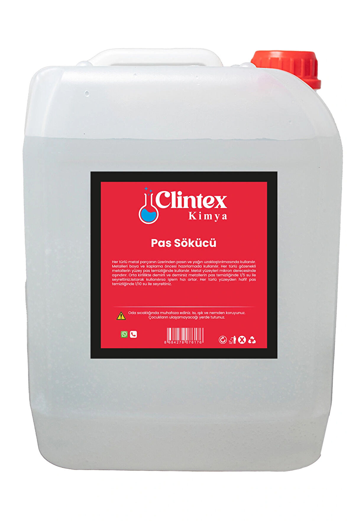 Clintex Kimya Konsantre Kuvvetli Pas Sökücü 5 kg