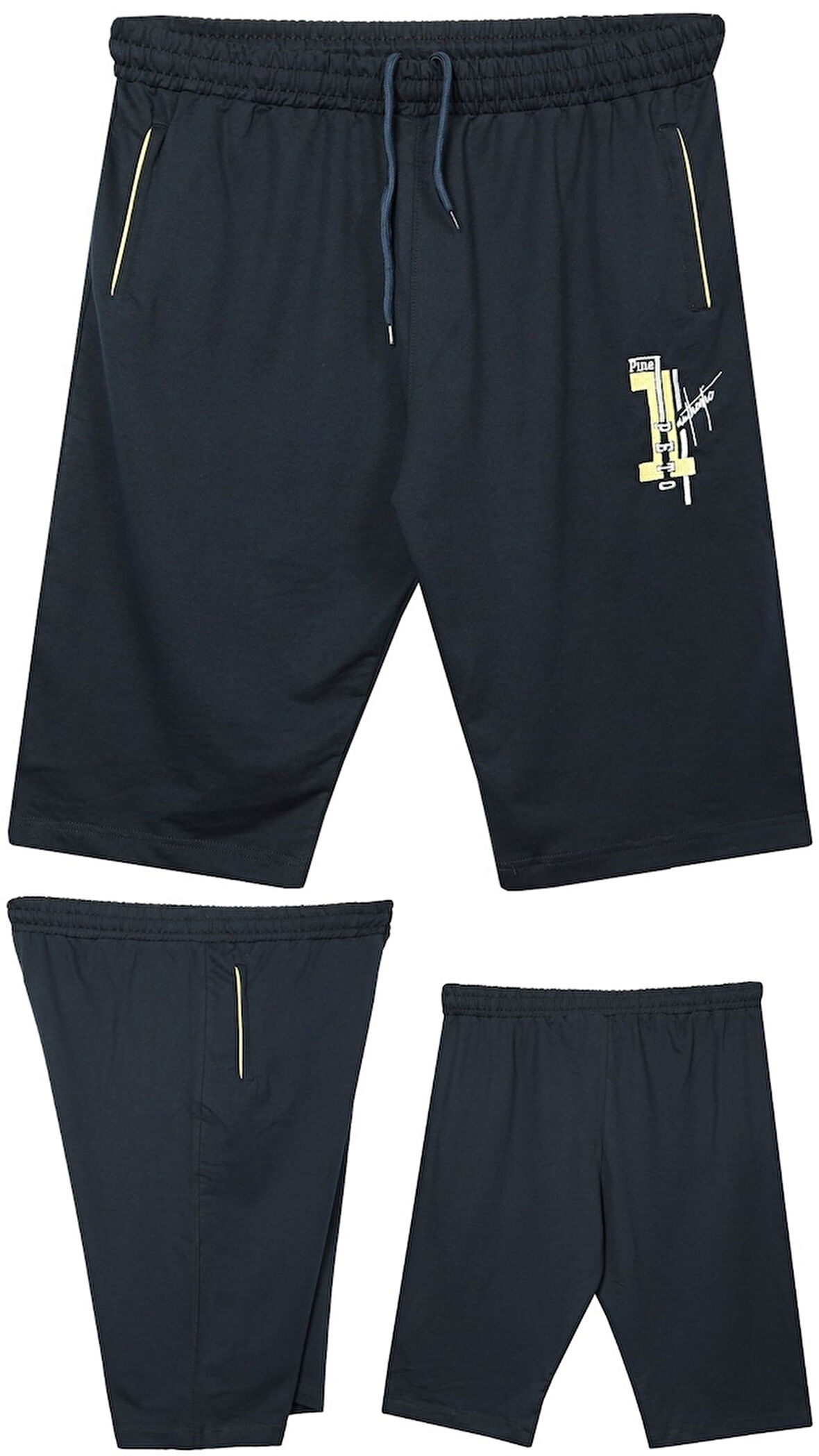 Erkek Büyük Beden 110 - 150 Kilo Arası İçin Uygun Pine1 Yazılı Penye Kapri