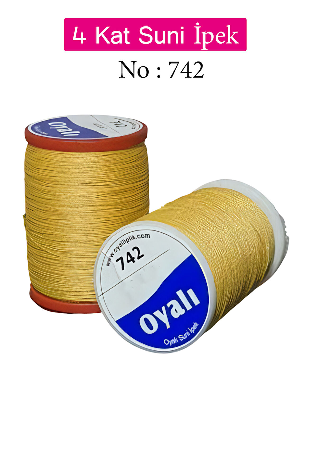 Oyalı 4 Kat Suni İpek İplik İğne Oyası Boncuk İpi Tığ Oyası No:742