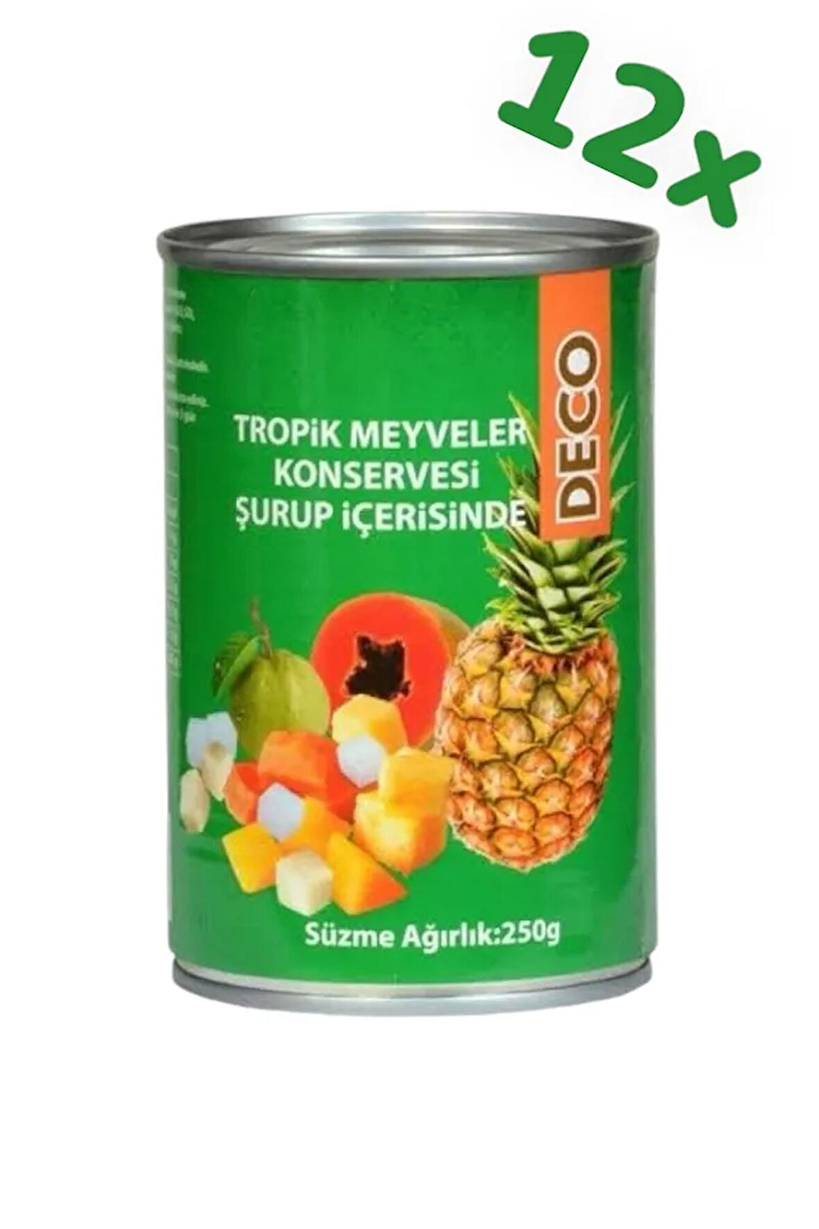 Tropik Meyveler Konservesi Şurup İçerisinde 425 gr 12 Adet
