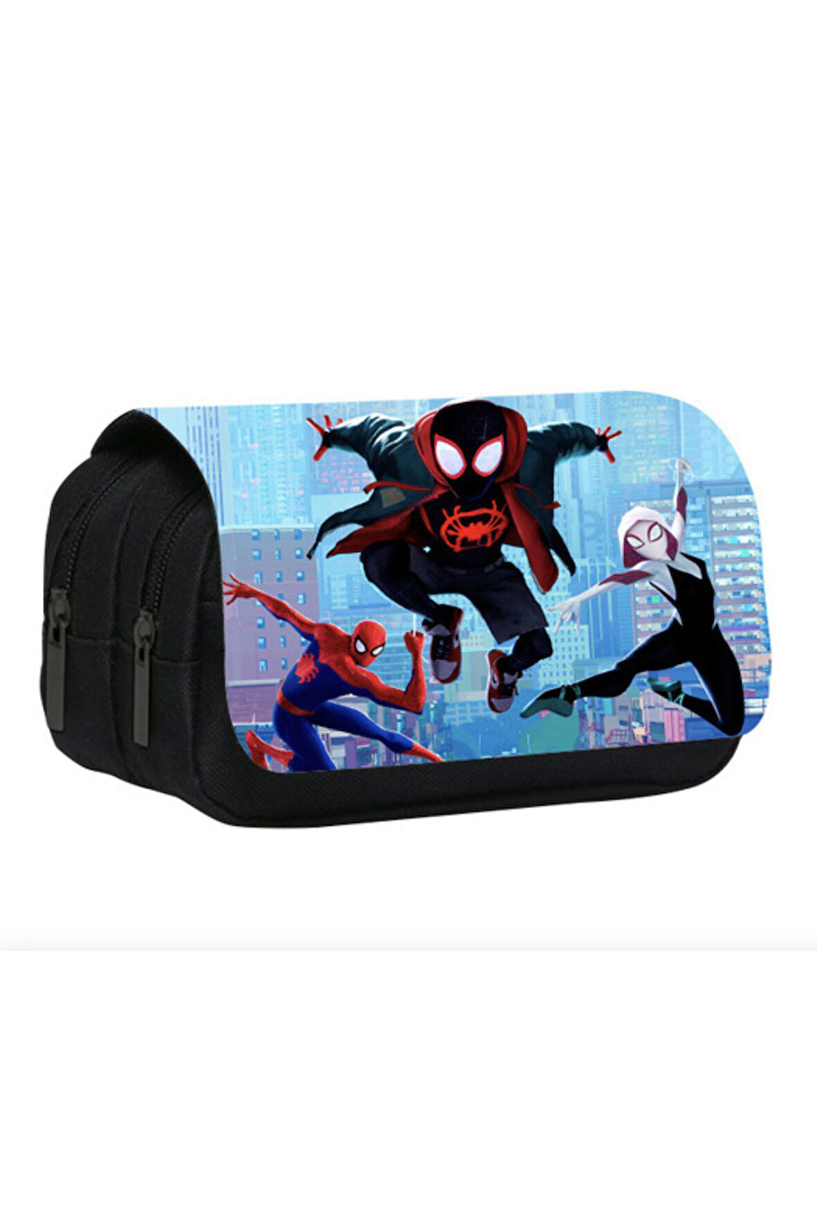 Miles Morales Spiderman çift fermuarlı büyük kalem kutusu