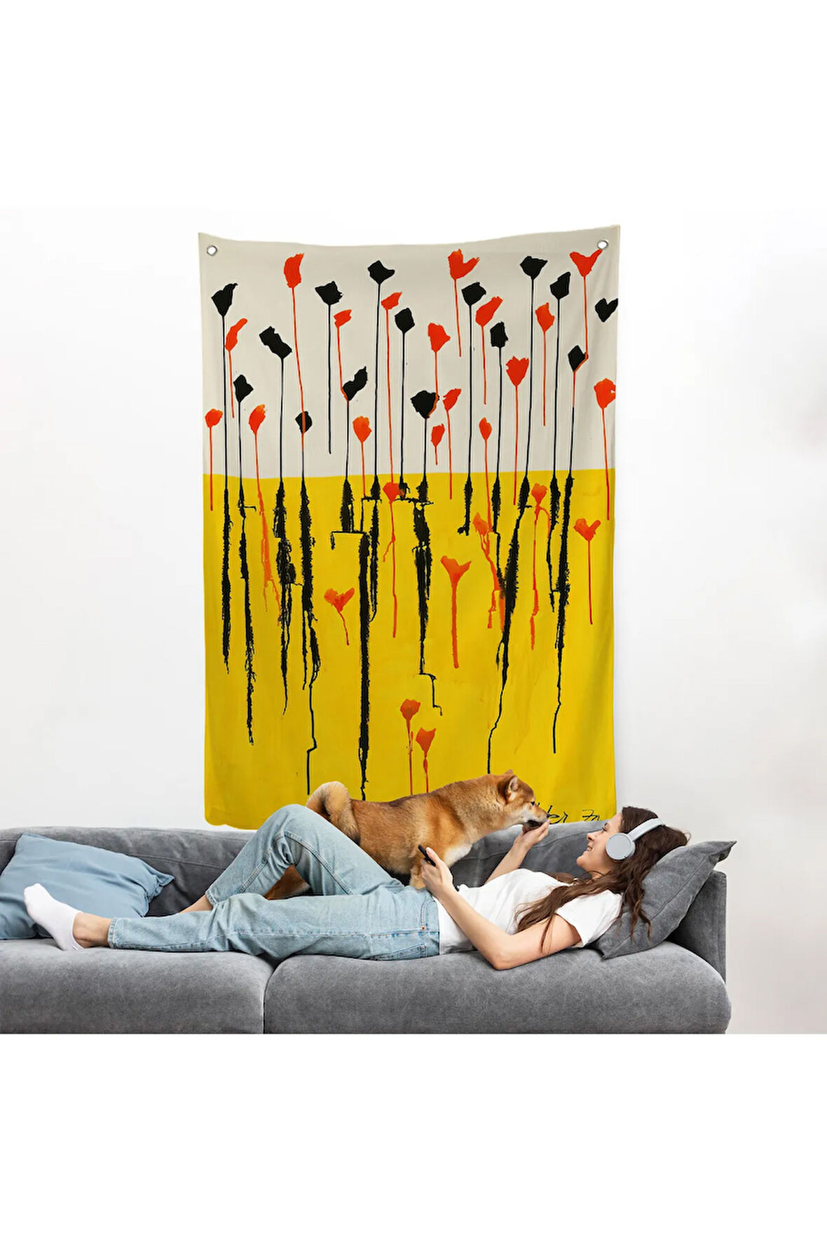 Alexander Calder - Damlalar Duvar Örtüsü - Drops-7285