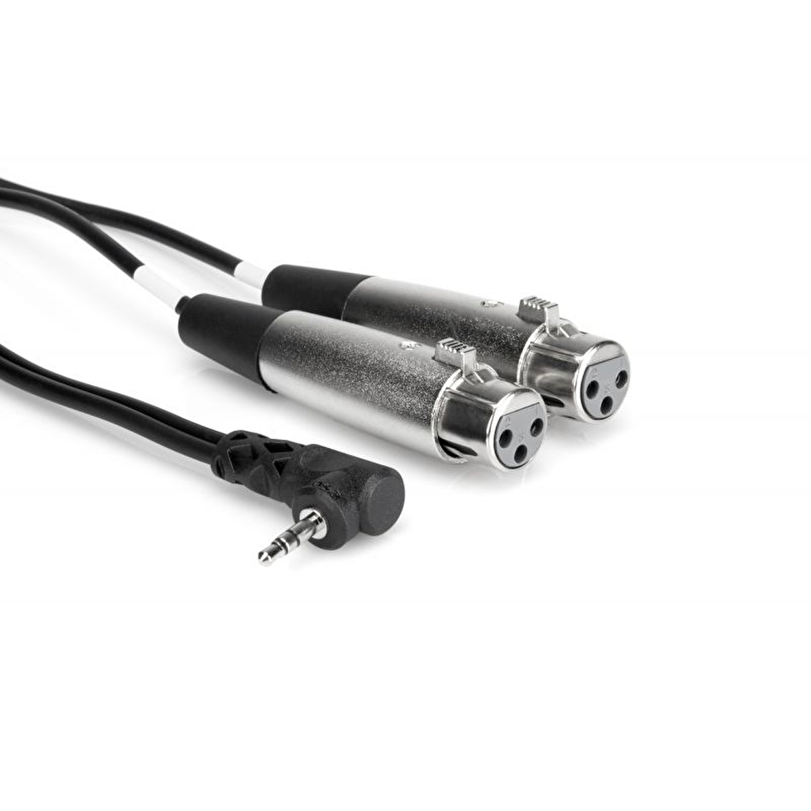 HOSA 3.5 mm. 90 derece TRS (M)  Dual XLR (F) Stereo Breakout kablo, 1.5 mt.