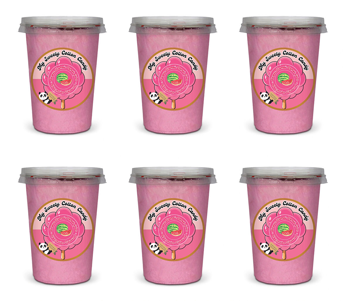 KARPUZ AROMALI 6'LI GURME PAMUK ŞEKERLER