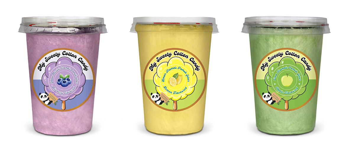 YABAN MERSİNİ, LİMON, ELMA AROMALI 3'LÜ GURME PAMUK ŞEKERLER