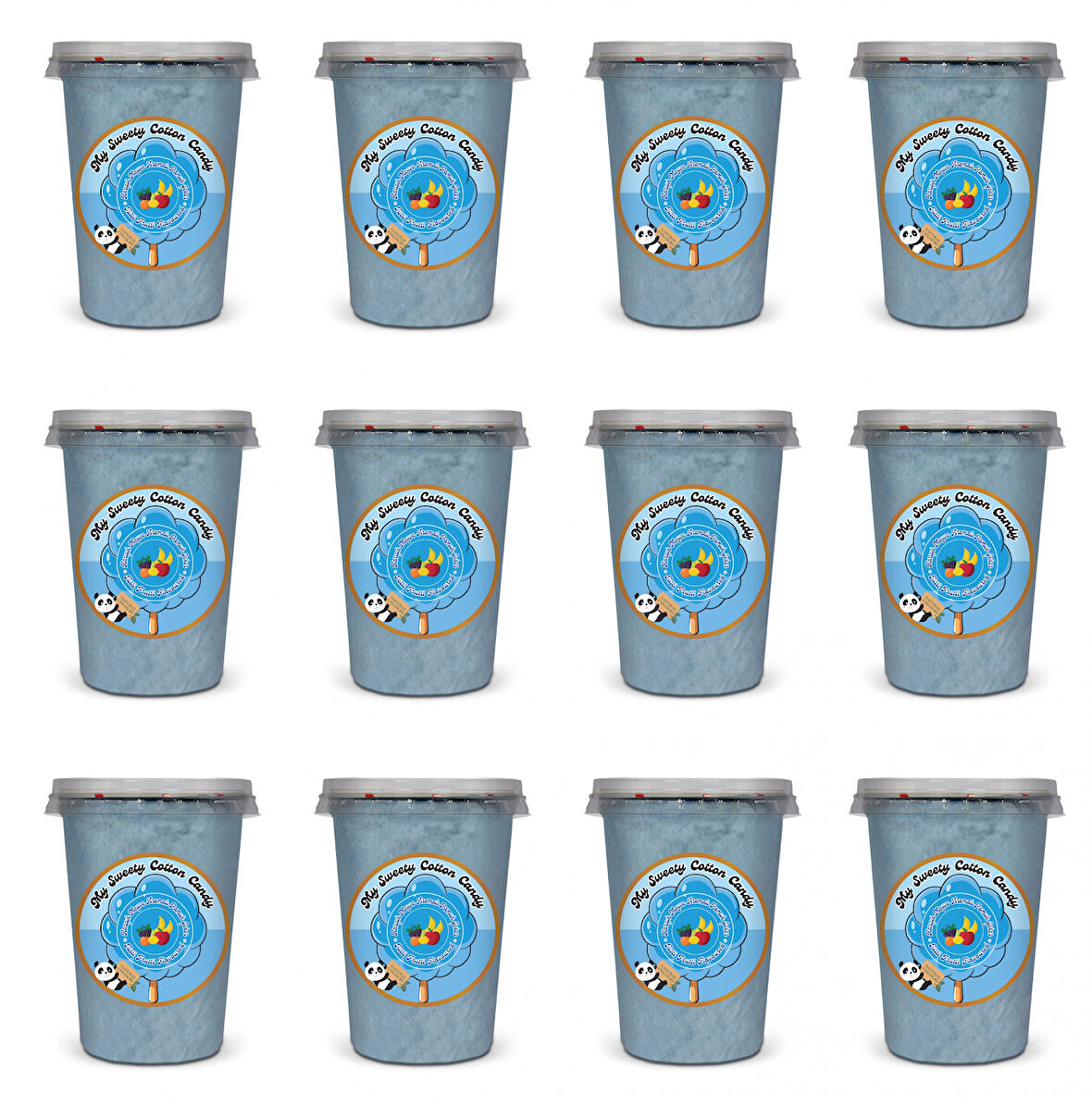 TUTTİ FRUTTİ AROMALI 12'Lİ GURME PAMUK ŞEKERLER