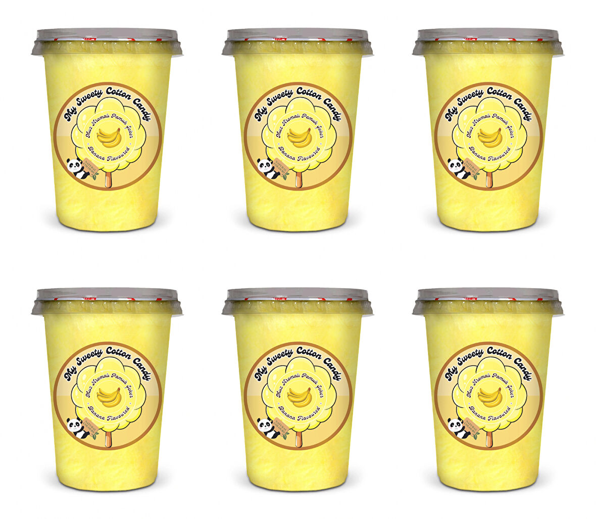 MUZ AROMALI 6'LI GURME PAMUK ŞEKERLER