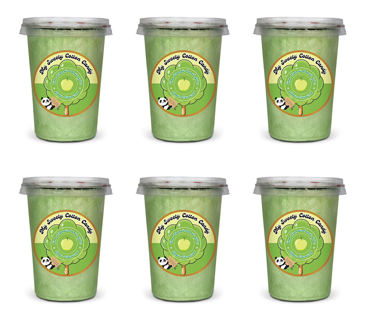 ELMA AROMALI 6'LI GURME PAMUK ŞEKERLER