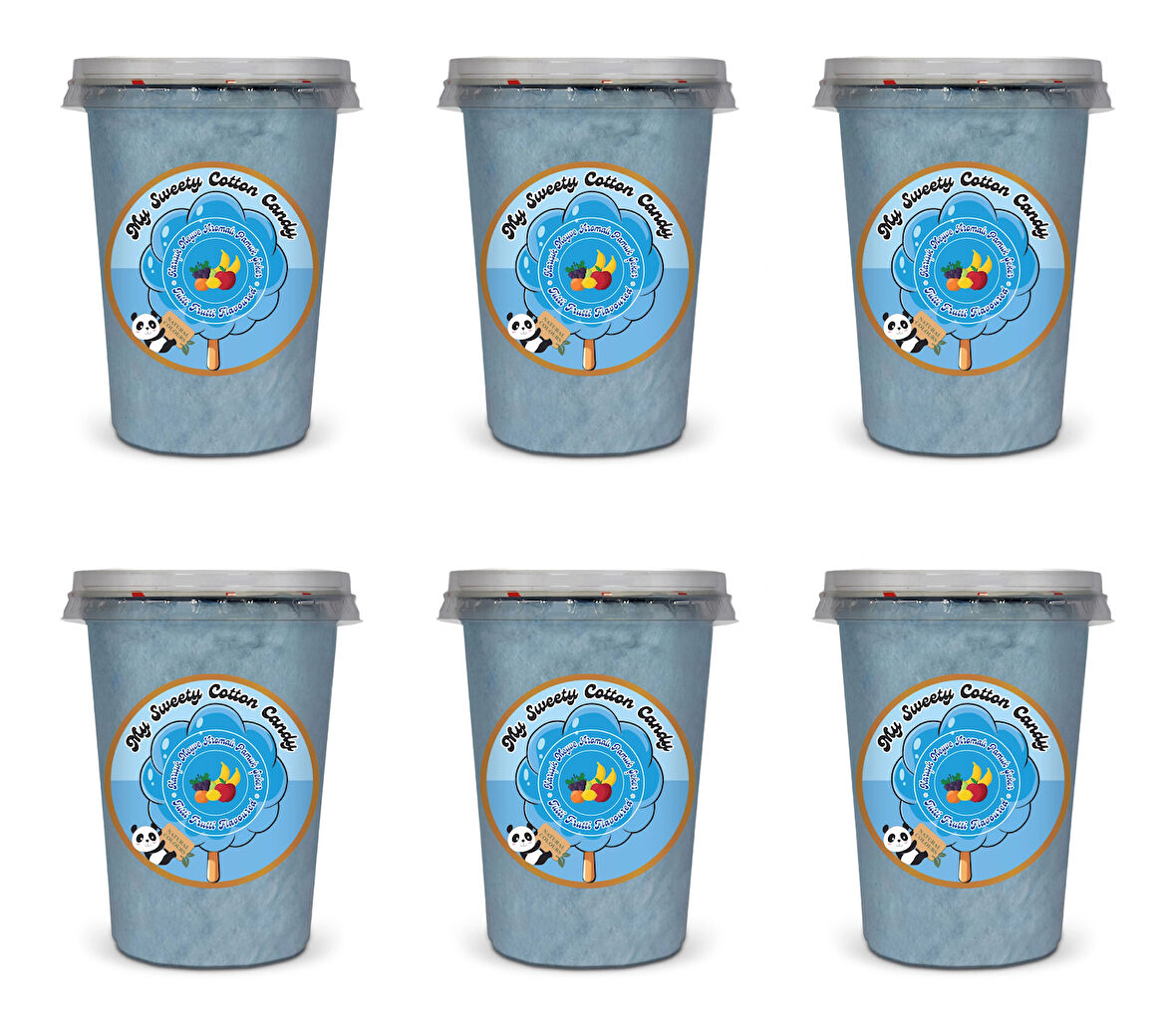 TUTTİ FRUTTİ AROMALI 6'LI GURME PAMUK ŞEKERLER