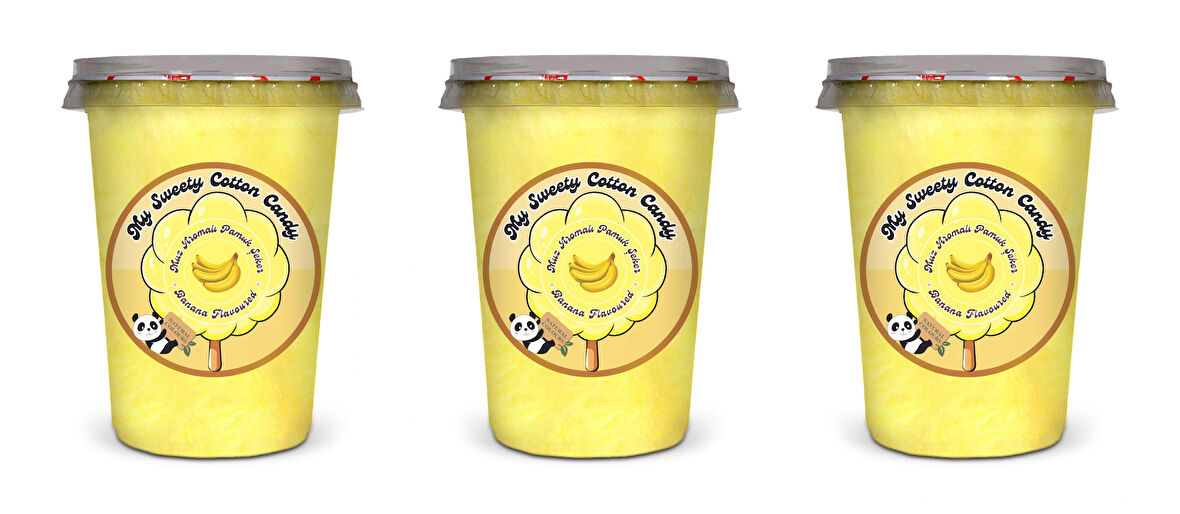 MUZ AROMALI 3'LÜ GURME PAMUK ŞEKERLER