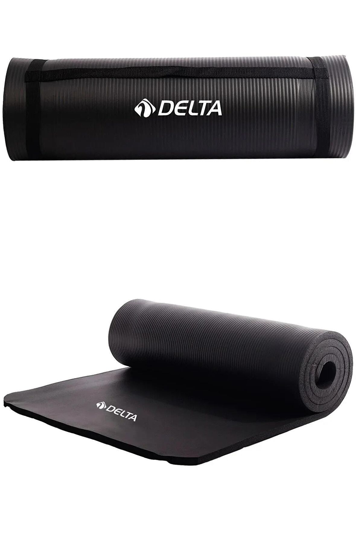 Delta Konfor Zemin 10 mm Siyah Taşıma Askılı Pilates Minderi Yoga Matı