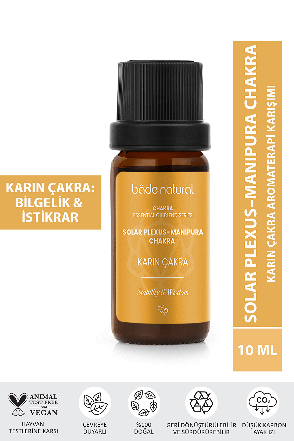 Bade Natural Karın Çakra Uçucu Yağ Karışımı 10 ml