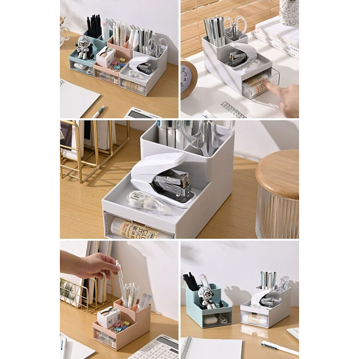 Piev Çekmeceli Bölmeli Çok Amaçlı Düzenleyici Mini 3 lü Organizer