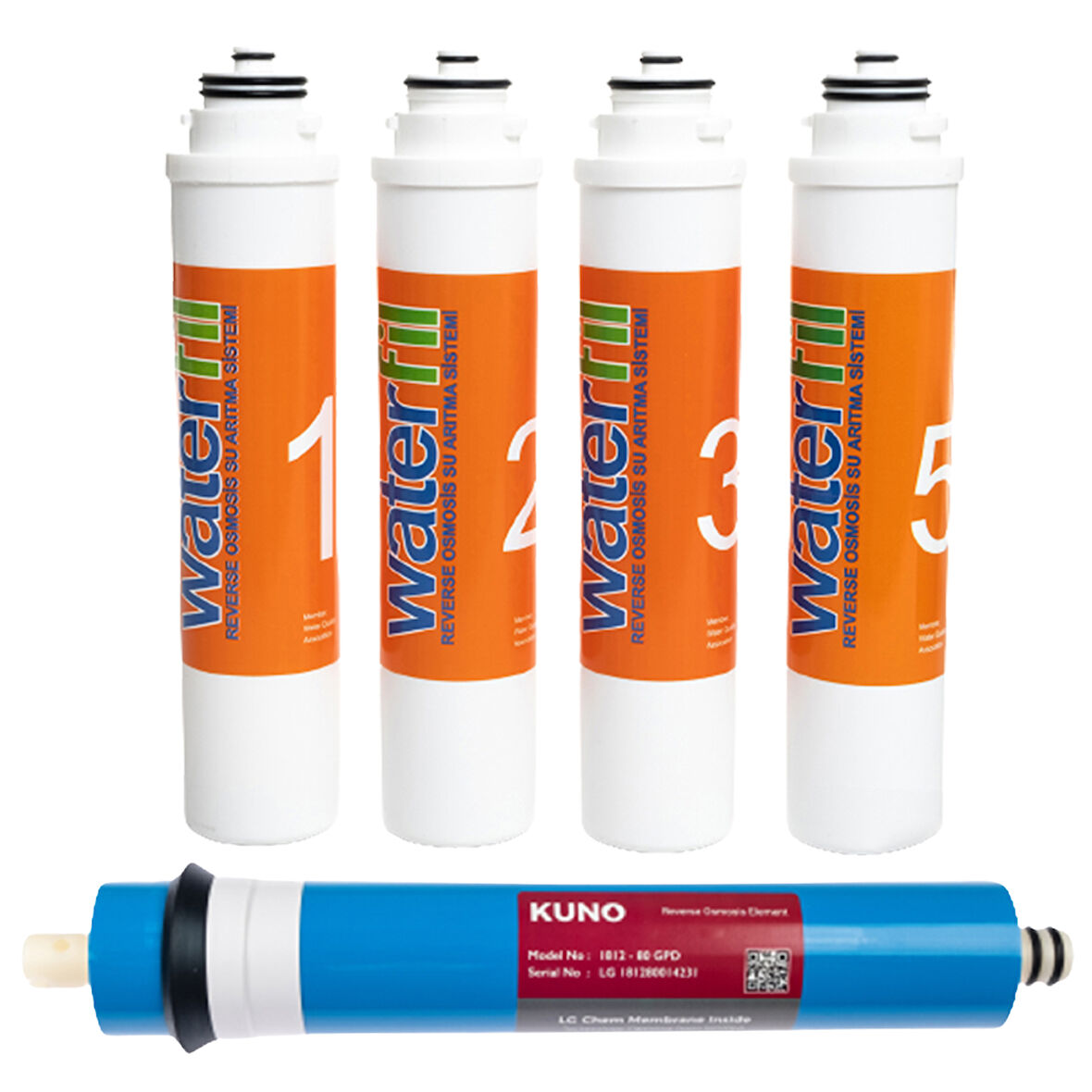 Sulook Waterlife Filtre 5 'li Lg Mebran Set Waterlife Su Arıtma Filtresi