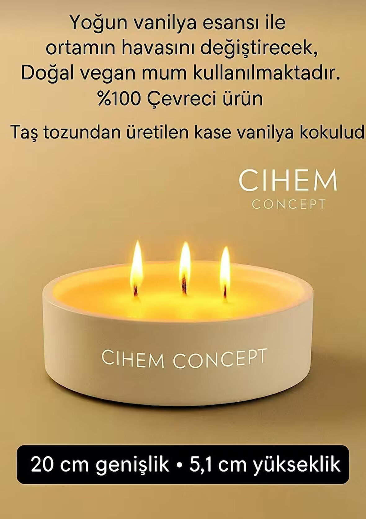 Dev Boy 4 ahşap fitilli vanilya kokulu doğal mum