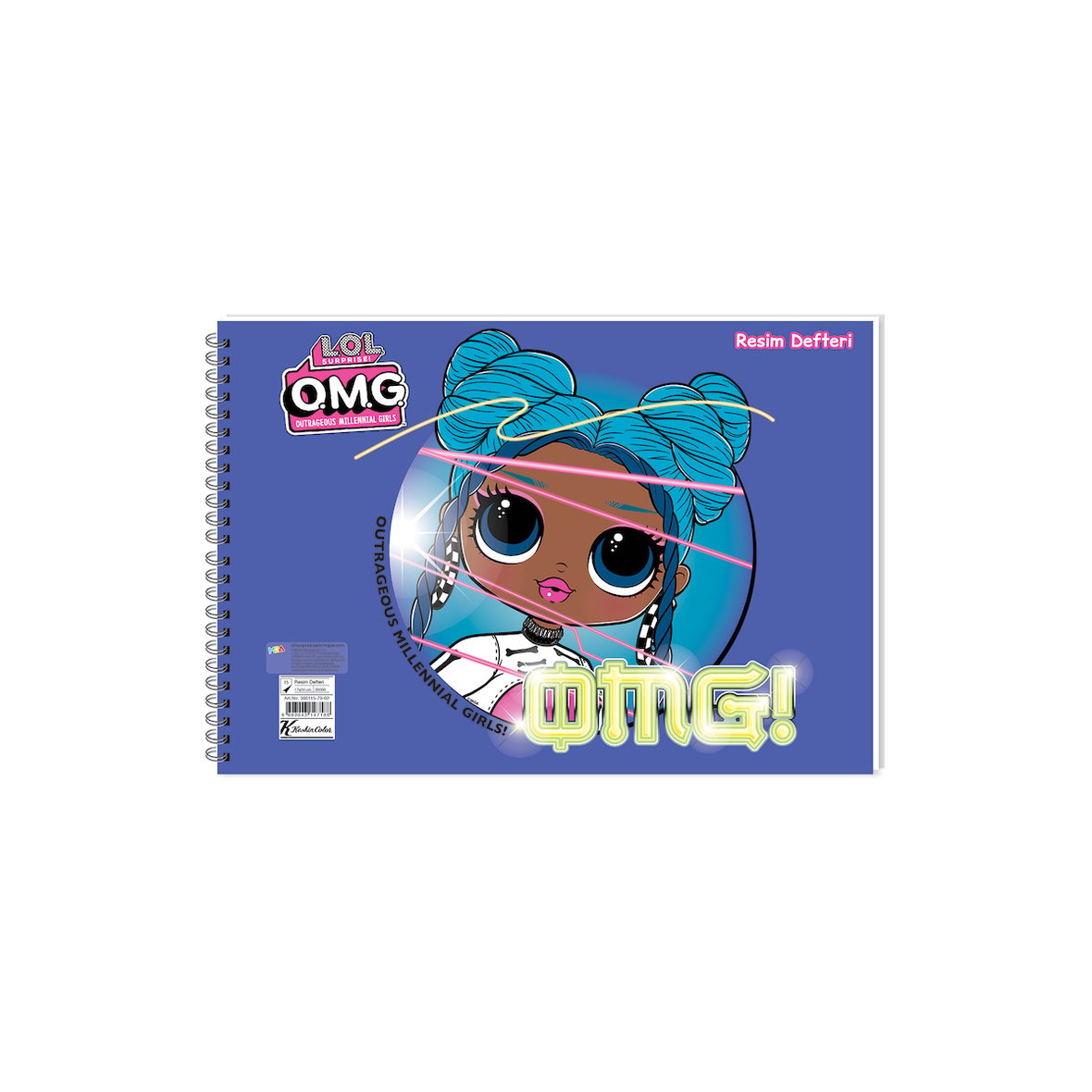 Keskin Color Lol Omg Resim Defteri 17X25Cm 15 Yaprak 300115-79 (Karışık Renk 1 Adet)