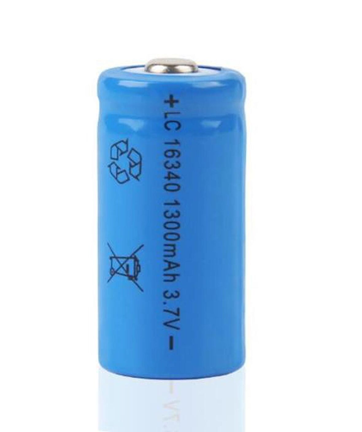 16340 CR123A 1300mAh 3.7V Li-on Şarjlı Pil 500-800 Cycle