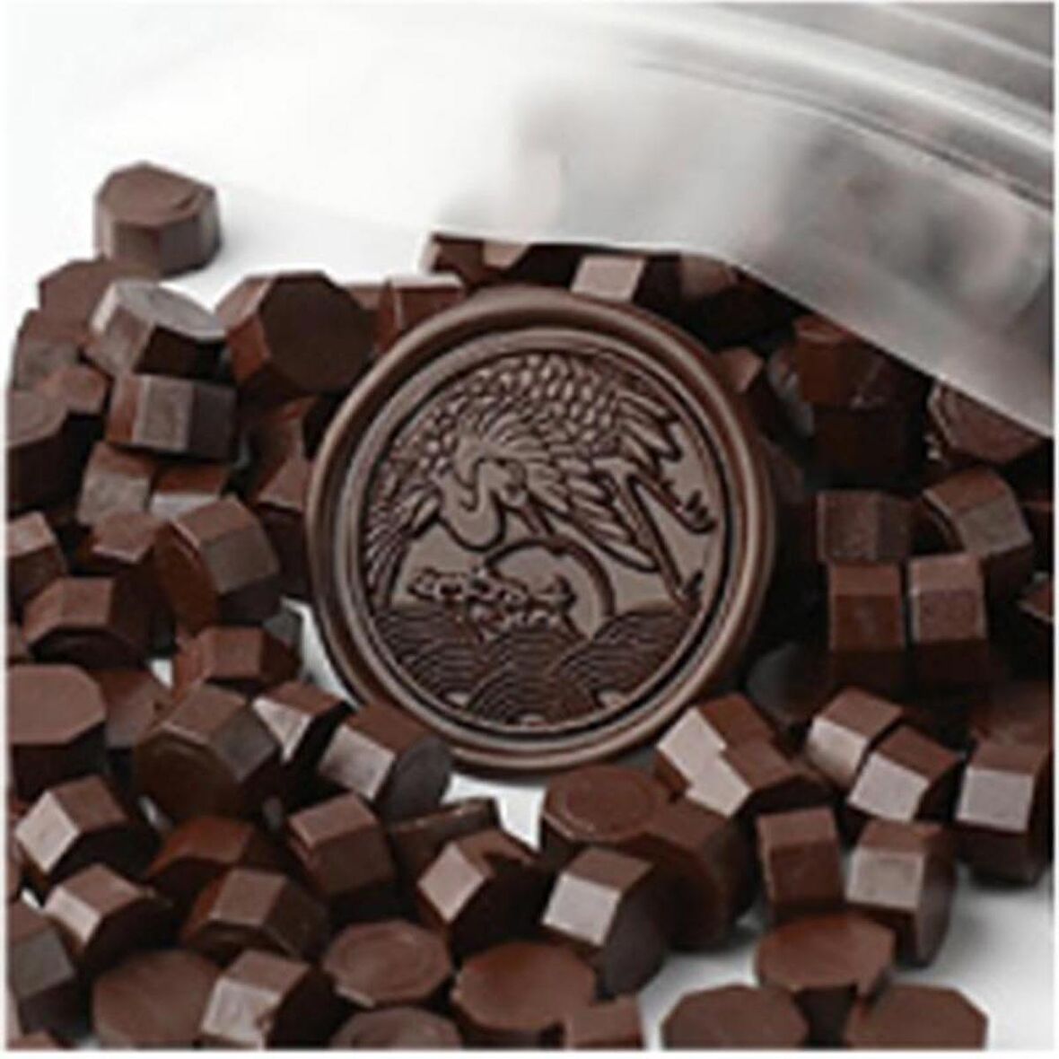 Mühür Mumu 50 Davetiye İçin 150 Boncuk Model: 69 Bitter Çikolata