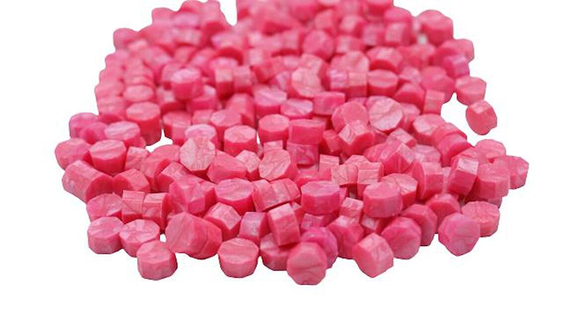 Mühür Mumu 100 Davetiye İçin 300 Boncuk Model: 28 Gül Pembe