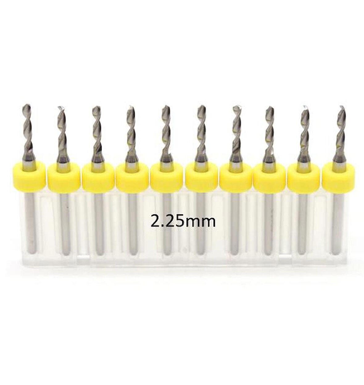 Mikro Karbür PCB Matkap Ucu Metal CNC Sondaj 10lu Set 2.25mm 