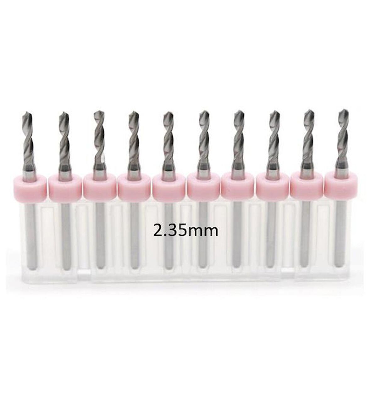 Mikro Karbür PCB Matkap Ucu Metal CNC Sondaj 10lu Set 2.35mm 