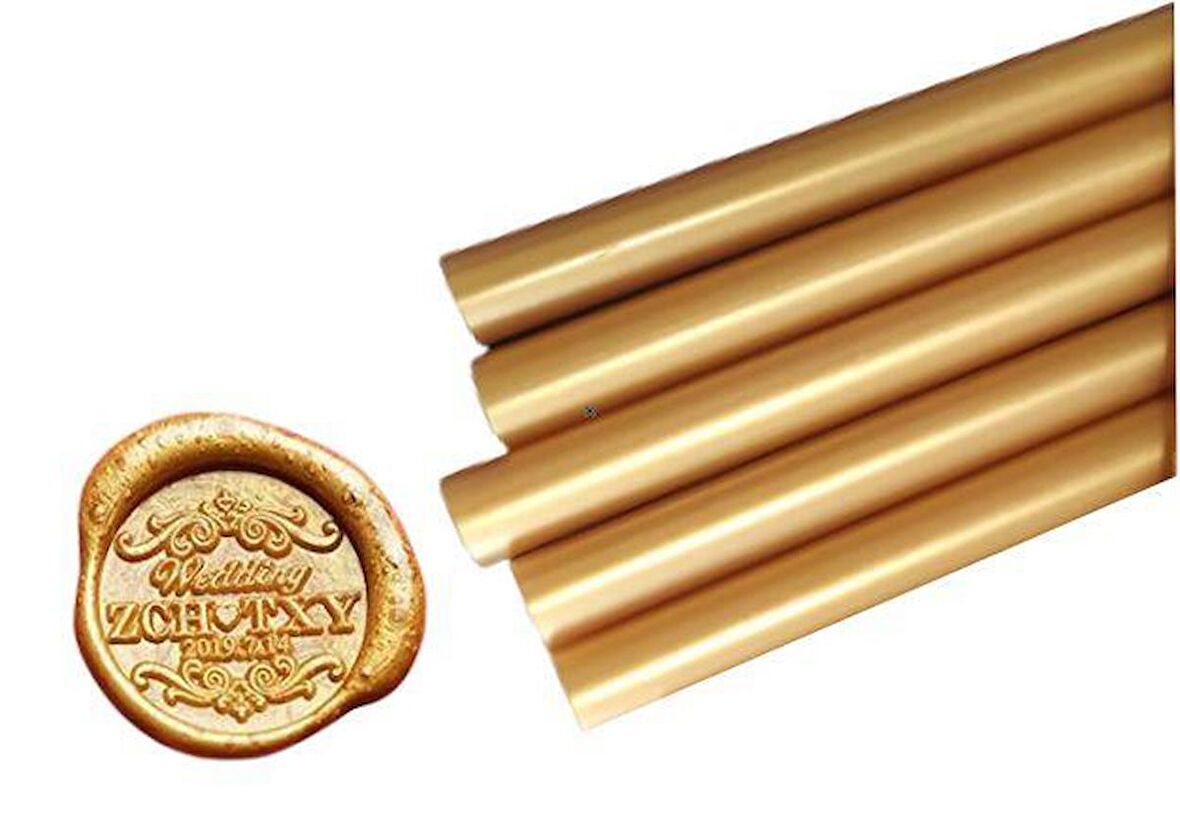 Mühür Mumu Çubuk Sıcak Tutkal 7mm x 20cm 6 lı Metalik Gold